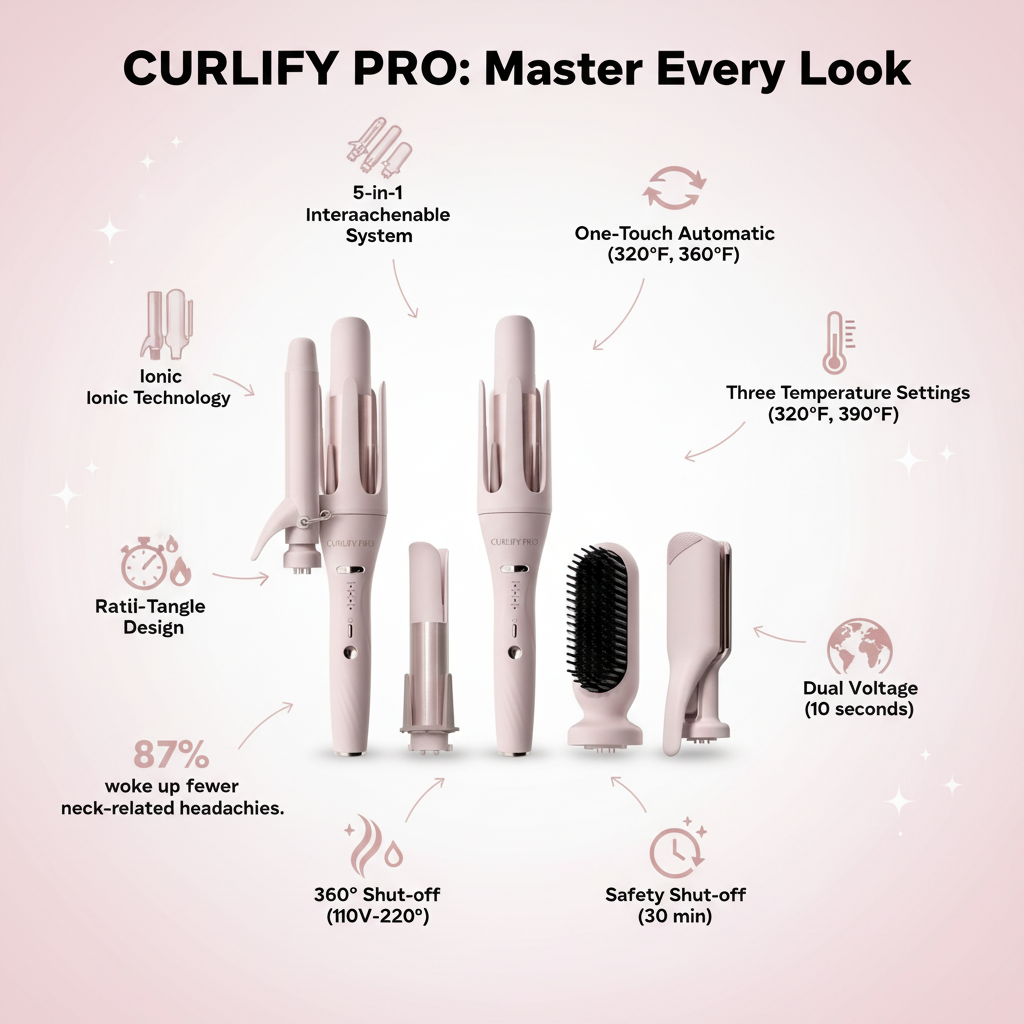Curlify Pro – 5-in-1 Automatic Hair Curler